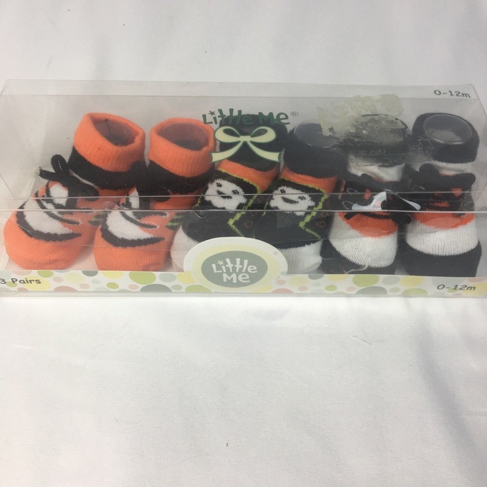 [Little Me] Baby Boy Halloween Bootie Socks Set/3